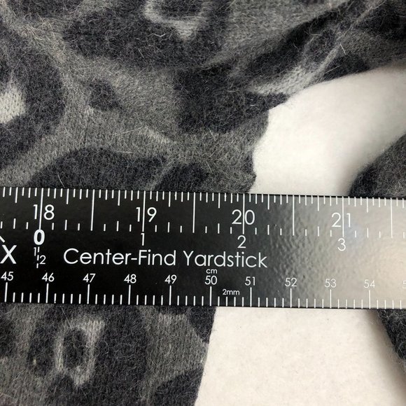 Riani Women's Size 12 Grey Animal Print Angora Blend Sweater Knit Long Sleeve - Picture 6 of 15